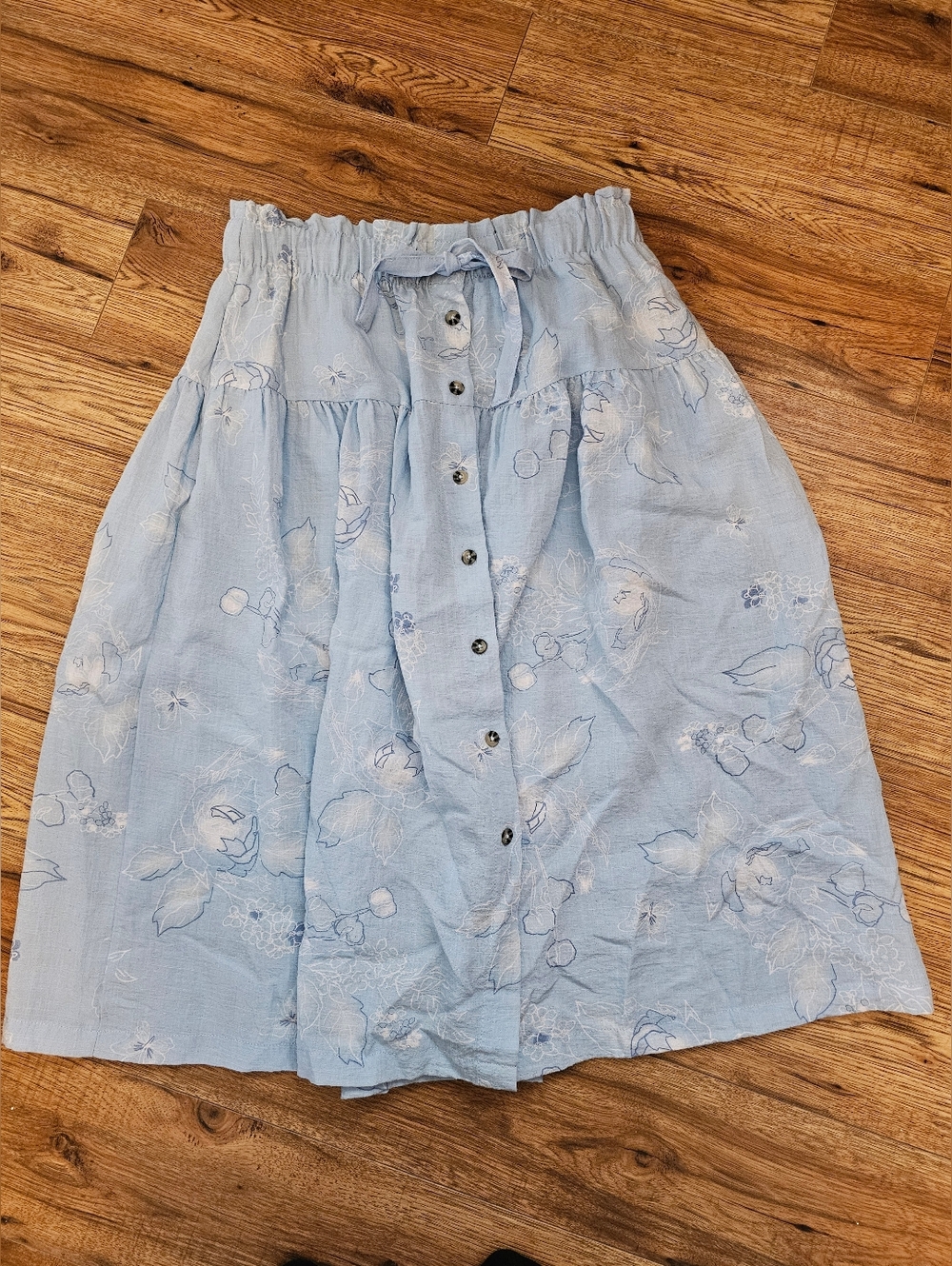 Light Blue Floral Skirt